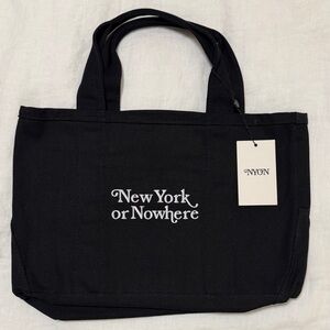 NYON Black Canvas Tote Bag